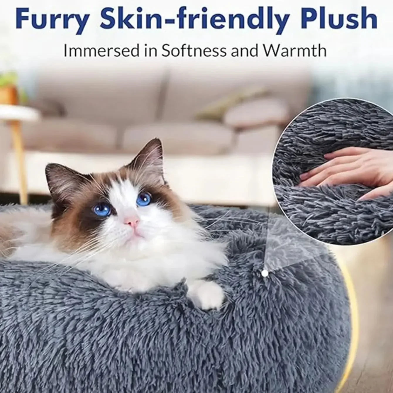 Plush Eco-Friendly Pet Sanctuary Bed