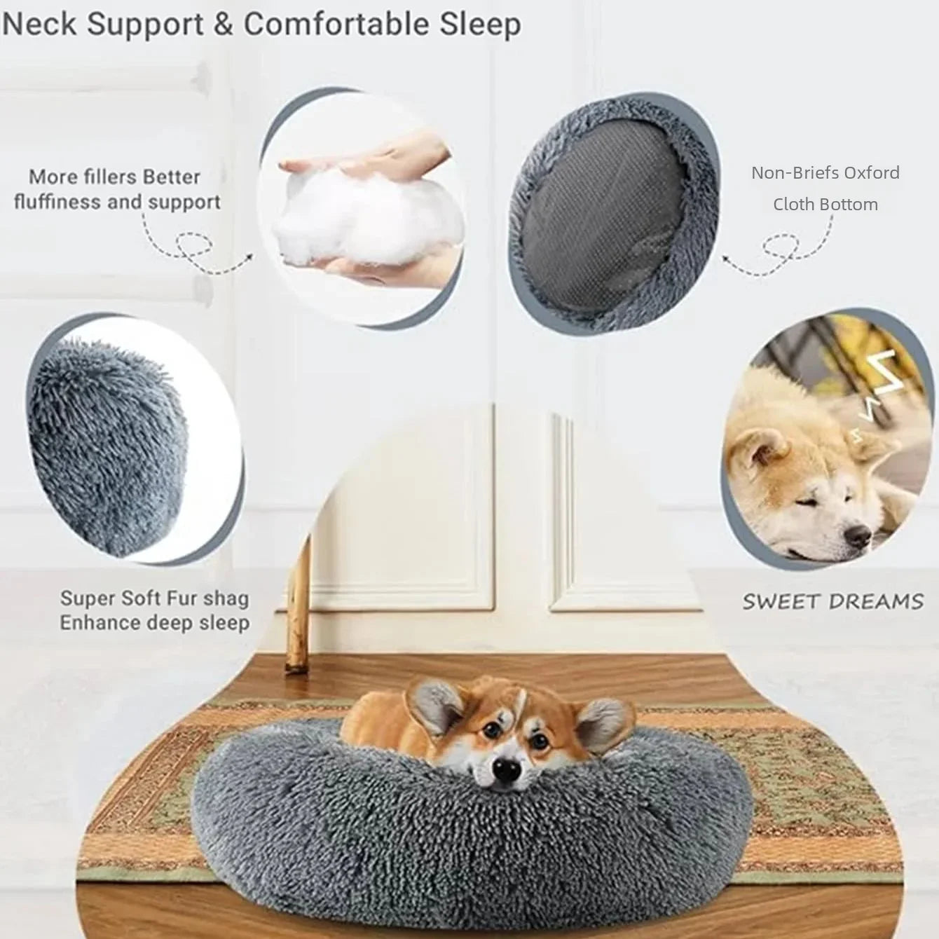 Plush Eco-Friendly Pet Sanctuary Bed